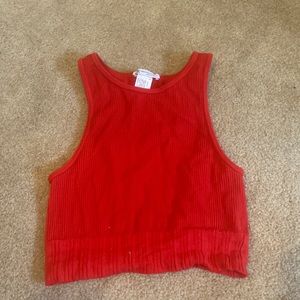 super cute zara red tank top crop!